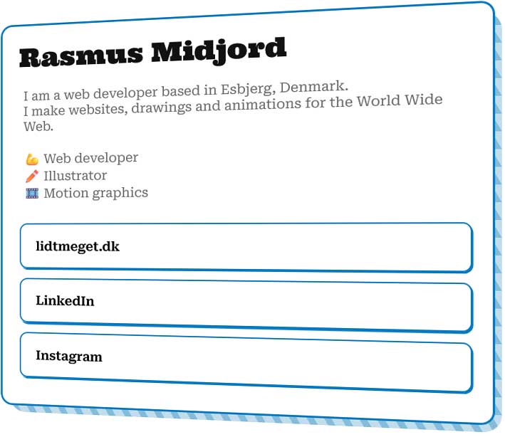 Screenshot of a link page